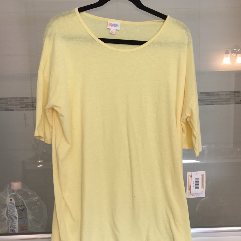 Small Yellow LuLaRoe Irma Tunic Brand New